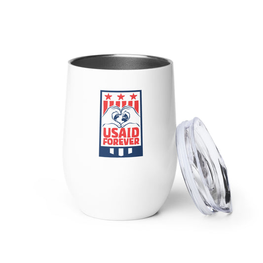 USAID Forever Wine tumbler